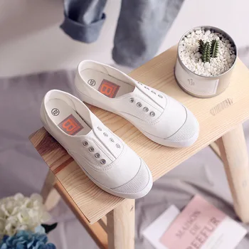 Women Canvas Shoes Elastic Band Lady Loafers Flat Heel Slipon All Match Girls White Shoes Sneakers Spring Autumn Tenis Femino
Women Canvas Shoes Elastic Band Lady Loafers Flat Heel Slipon All Match Girls White Shoes Sneakers Spring Autumn Tenis Femino