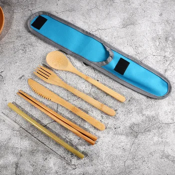 Portable Cutlery Dinnerware Sets Bamboo Fork Knife Spoon Chopsticks Straw Brush Set with Carabiner Clip Bag Package
Portable Cutlery Dinnerware Sets Bamboo Fork Knife Spoon Chopsticks Straw Brush Set with Carabiner Clip Bag Package