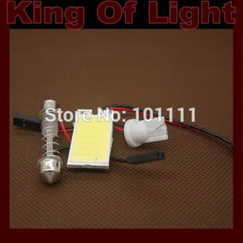50xT10 BA9S Festoon 3 Adapters COB 21 chips white Light 12V LED reading Panel Car interior Dome light free shipping 
50xT10 BA9S Festoon 3 Adapters COB 21 chips white Light 12V LED reading Panel Car interior Dome light free shipping