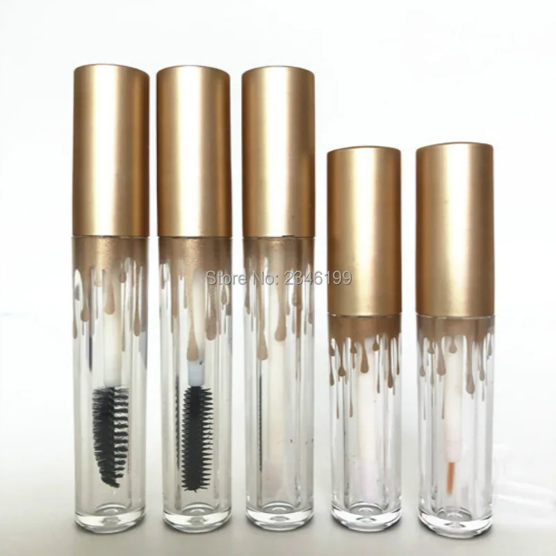 Empty Mascara Tube 3.5ml Gold Cover Eyeliner Tube Empty Lipgloss Tube Cosmetic Container little Eyeliner Packaging 2.5ml (4)