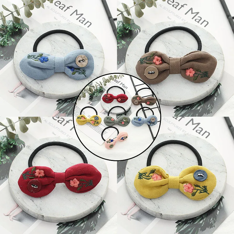6Colors Women Hair Rope Hair Accessories 1PC Elastic Hair Band Girls Bowknot Flowers Embroidery Korean
6Colors Women Hair Rope Hair Accessories 1PC Elastic Hair Band Girls Bowknot Flowers Embroidery Korean