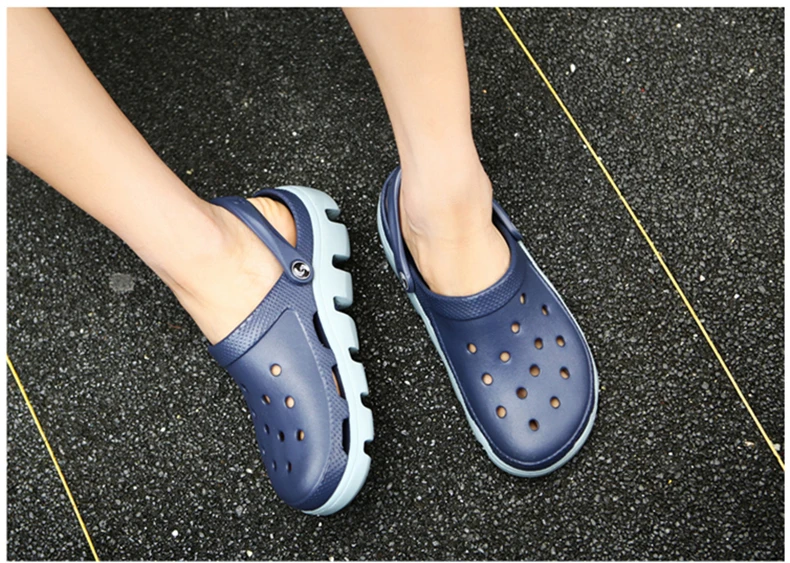Brand Big Size 39-47 Croc Men Water Casual Aqua Clogs Hot Male Band Sandals Summer Slides Black Beach Swimming Shoes (4)