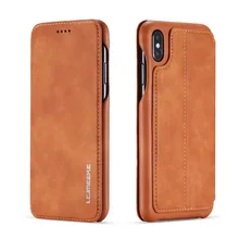 Original portefeuille à rabat en cuir affaires rétro livre Design magnétique pour iphone XS Max XR XS X 6 6S 6plus 7 8 7plus 8plus JS0715(China)