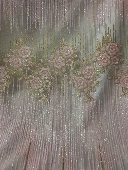 Popular design yaking-61005 glued glitter embroidery African tulle lace French net fabric embrodery lace fabric for dress
Popular design yaking-61005 glued glitter embroidery African tulle lace French net fabric embrodery lace fabric for dress