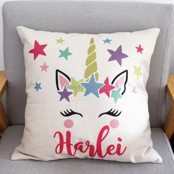 Canvas Cushion Cover,Personalized UNICORN with name pillow Cases,Baby Girl birthdays gift ,party favor,UNICORN birthday party
Canvas Cushion Cover,Personalized UNICORN with name pillow Cases,Baby Girl birthdays gift ,party favor,UNICORN birthday party