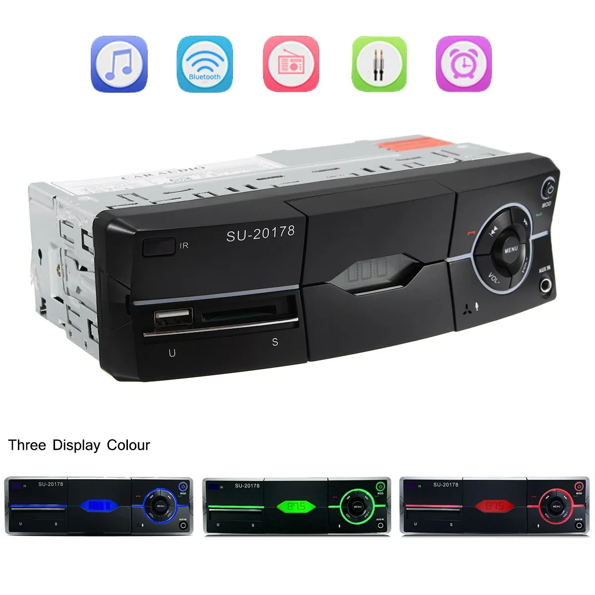 KROAK Excellent 12V 1 DIN Bluetooth Car Stereo FM Radio SD/USB/AUX-IN Remote Head Unit MP4 MP5 MP3 Audio Player USB SD MMC Port
KROAK Excellent 12V 1 DIN Bluetooth Car Stereo FM Radio SD/USB/AUX-IN Remote Head Unit MP4 MP5 MP3 Audio Player USB SD MMC Port