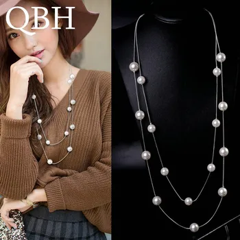 NK826 New Bijoux Cute Love Long Double Layers Chain Simulated Pearl Charm Pendant Necklace for Women Jewelry Statement Gift
NK826 New Bijoux Cute Love Long Double Layers Chain Simulated Pearl Charm Pendant Necklace for Women Jewelry Statement Gift