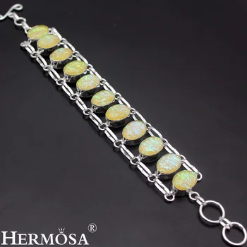 Hermosa Jewelry Charming Fashion DICHROIC GLASS Silver Color Bracelets 8 inches Adjustable HM593 
Hermosa Jewelry Charming Fashion DICHROIC GLASS Silver Color Bracelets 8 inches Adjustable HM593