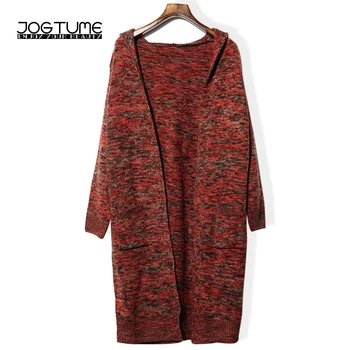 JOGTUME Long Cardigan Sweater Coat 2017 Autumn Winter Womens Hooded Sweater Long Sleeve Ladies Knitted Sweater Plus Size 4XL 5XL
JOGTUME Long Cardigan Sweater Coat 2017 Autumn Winter Womens Hooded Sweater Long Sleeve Ladies Knitted Sweater Plus Size 4XL 5XL
