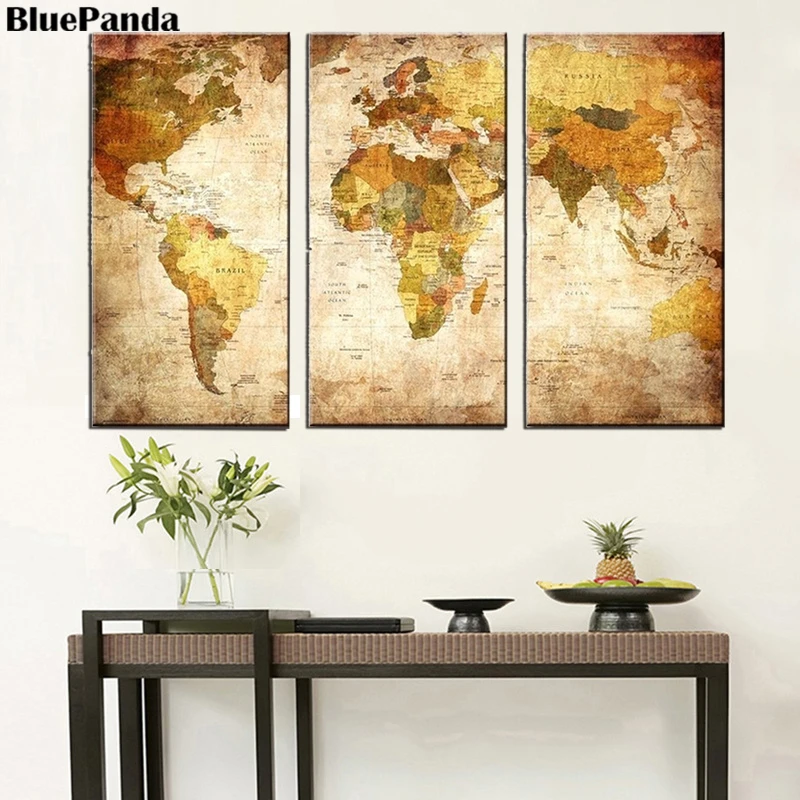 The Vintage World Map 3 Pieces Modern Poster Oil Canvas Painting Pictures Decoration For Living Room Office Home Decor
The Vintage World Map 3 Pieces Modern Poster Oil Canvas Painting Pictures Decoration For Living Room Office Home Decor