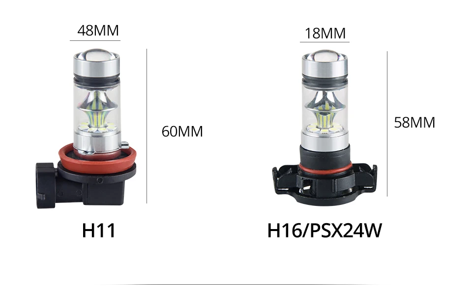 VooVoo 2Pcs Led H11 Fog Lamp Auto Driving Bulb DRL H11 Bulb Fog Lights 12V White Amber Ice Blue for Mazda 2 2014-2016 (17)
