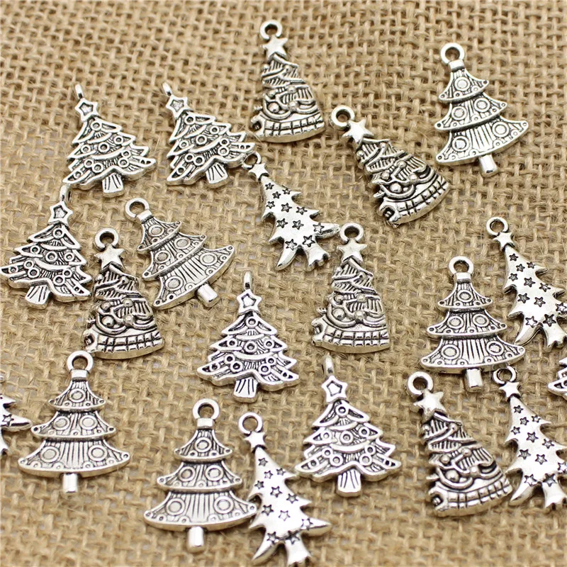 PULCHRITUDE Free Shipping! 50 PCs Mixed Antique Silver Christmas Tree Charm Pendants Findings T0468
PULCHRITUDE Free Shipping! 50 PCs Mixed Antique Silver Christmas Tree Charm Pendants Findings T0468