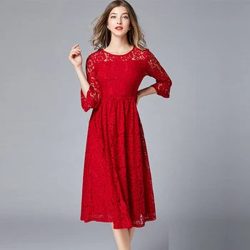 2019 O Neck Fashion Lace Hollow Out Dress Sexy Women Large size Half Three Quarter Night Club Body con Party Dresses Wholesale
2019 O Neck Fashion Lace Hollow Out Dress Sexy Women Large size Half Three Quarter Night Club Body con Party Dresses Wholesale