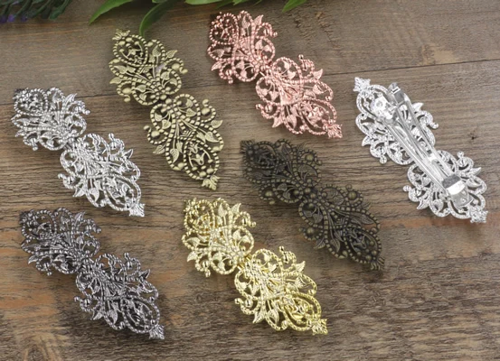 Antique Bronze/Gold/Silver/Black Barrettes Hair Bobby Pin clip with Flower Tray Claw,DIY Jewelry Accessories 20pcs
Antique Bronze/Gold/Silver/Black Barrettes Hair Bobby Pin clip with Flower Tray Claw,DIY Jewelry Accessories 20pcs