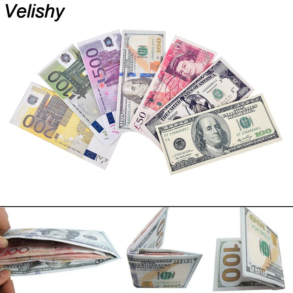 Фото Velishy New Fashion Wallet Men Personality Euro Bill Pockets Card Short Bifold PU Leather Wallets Purse 6 Styles | Багаж и сумки