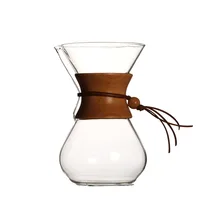 Stylish Modern BPA Free Heat Resistant 800ml Glass Coffee Maker Pour Over Dripper Brewer With Wooden Collar Stylish Modern BPA Free Heat Resistant 800ml Glass Coffee Maker Pour Over Dripper Brewer With Wooden Collar