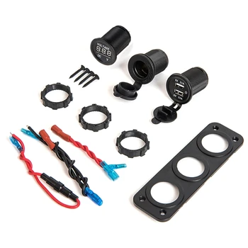 12V 24V Dual USB Charger LED Voltmeter With Switch for Car Boat Truck Cell Phone 
12V 24V Dual USB Charger LED Voltmeter With Switch for Car Boat Truck Cell Phone