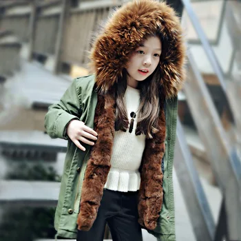 New winter warm children's fur coat really raccoon fur collar green Outerwear coat genuine rabbit fur hooded Kids Jackets
New winter warm children's fur coat really raccoon fur collar green Outerwear coat genuine rabbit fur hooded Kids Jackets