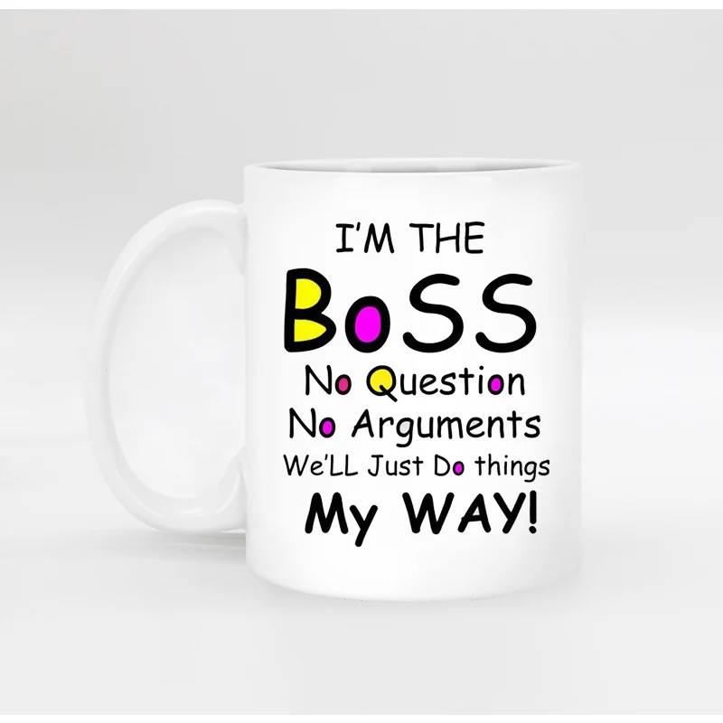 Funny Porcelain white coffee Mug tea Milk cup mugs for Birthday Christmas gift I am the boss
Funny Porcelain white coffee Mug tea Milk cup mugs for Birthday Christmas gift I am the boss