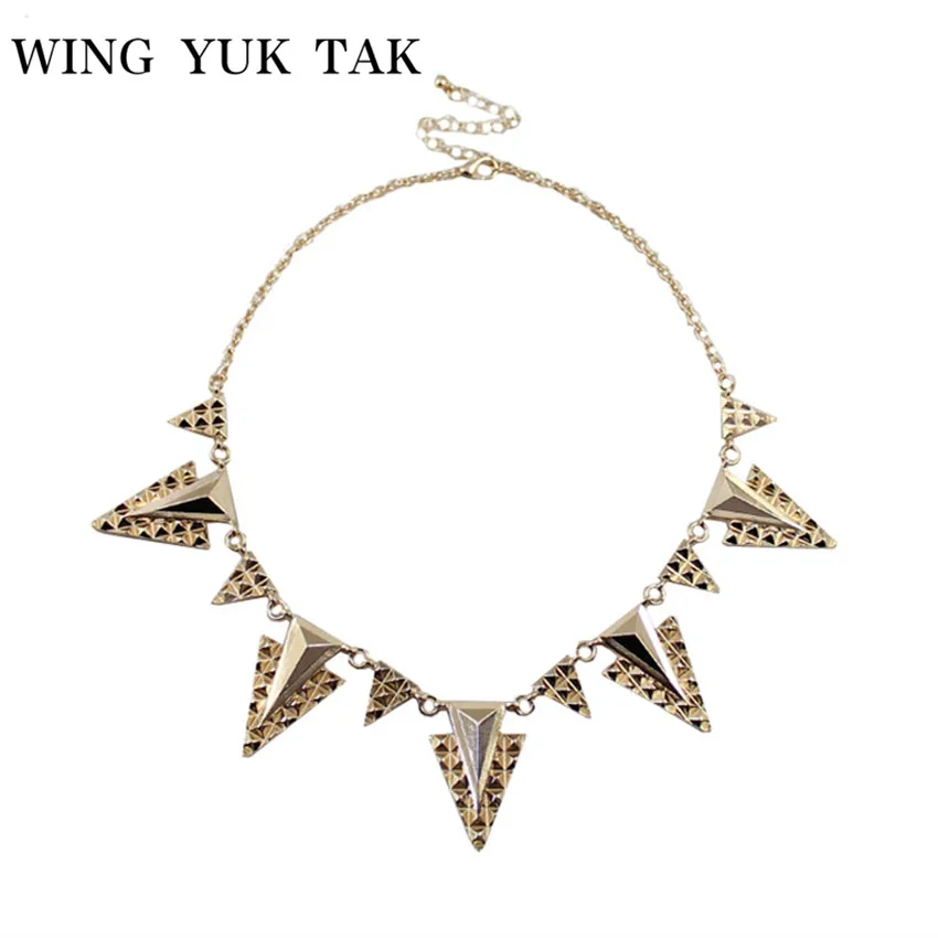 wing yuk tak New Brand Gold Color Metal Triangle Pendant Necklace For Women Fashion Statement Choker Charm Jewelry Wholesale
wing yuk tak New Brand Gold Color Metal Triangle Pendant Necklace For Women Fashion Statement Choker Charm Jewelry Wholesale