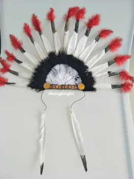 New / 16 inches tall Indian Headdress Indian feathers hood hoodies handmade made Indian costume suit decoration diy Carnival
New / 16 inches tall Indian Headdress Indian feathers hood hoodies handmade made Indian costume suit decoration diy Carnival
