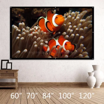 60"/70"/84"/100"/120" Projector Screen 16:9 For Home Theater Cinema Movies Party Jy23 19 Dropship
60"/70"/84"/100"/120" Projector Screen 16:9 For Home Theater Cinema Movies Party Jy23 19 Dropship