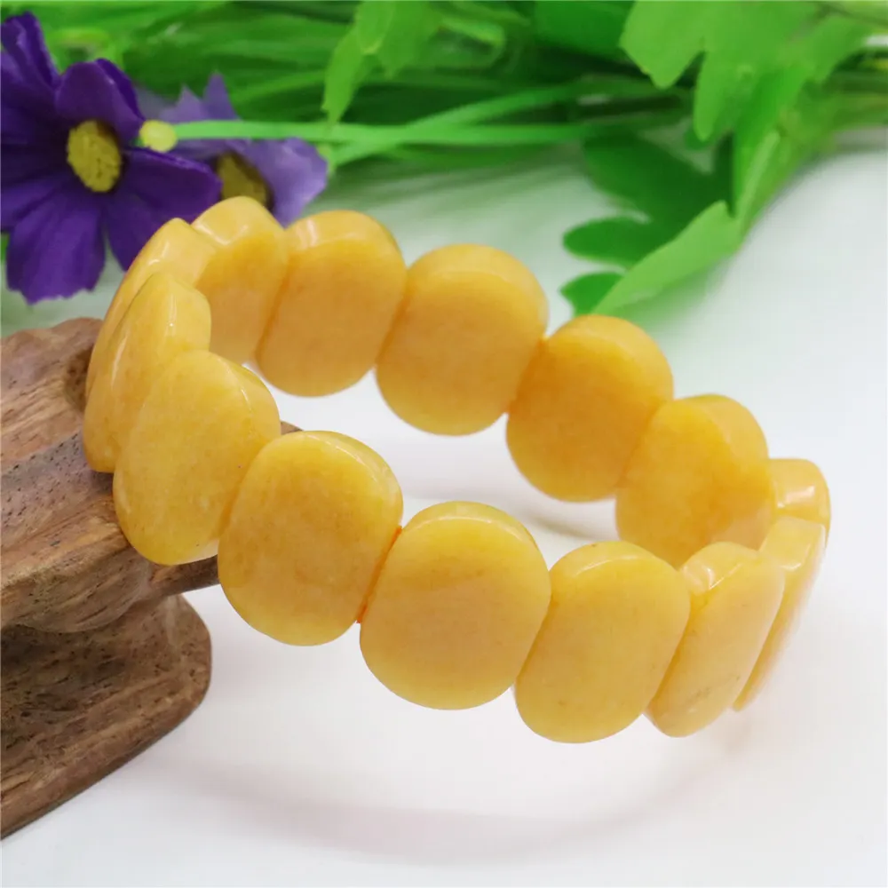 15X20mm Yellow Jades Bracelet Jaspers Chalcedony Natural Stone Women Girl Gifts DIY Hand Made Ornaments Jewelry Making Design
15X20mm Yellow Jades Bracelet Jaspers Chalcedony Natural Stone Women Girl Gifts DIY Hand Made Ornaments Jewelry Making Design