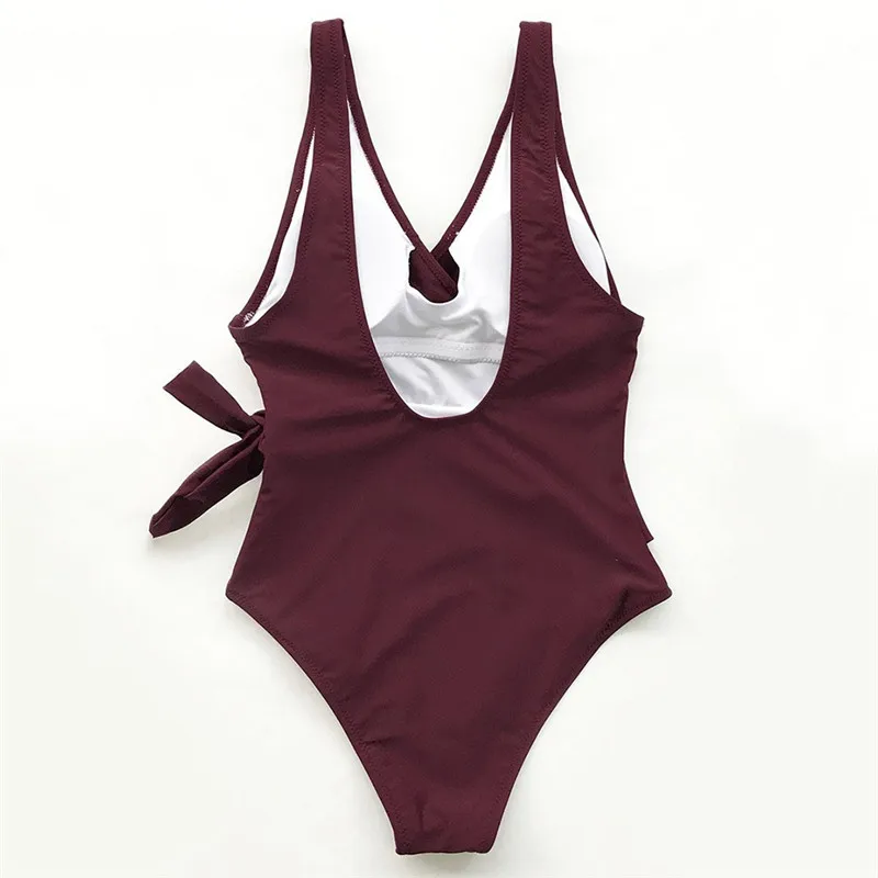 Solid Low Back One-piece Swimsuit Women Burgundy Deep V Neck Monokini Beach Wear Bathing Suit Swimwear
Solid Low Back One-piece Swimsuit Women Burgundy Deep V Neck Monokini Beach Wear Bathing Suit Swimwear