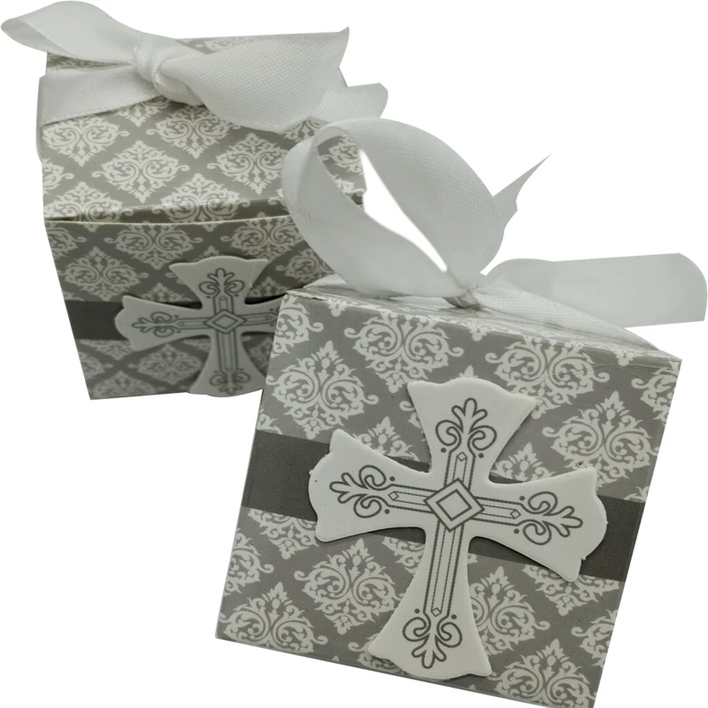 100pcs/lot irst Communion cross candy box baby shower wedding party with ribbons
100pcs/lot irst Communion cross candy box baby shower wedding party with ribbons