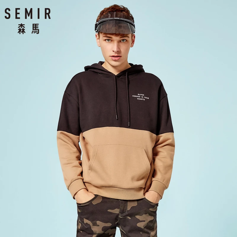 SEMIR Men Color Block Hooded Sweatshirt with Kangaroo Pocket Pullover Hoodie with Elastic Drawstring Hood Ribbed Cuff and Hem
SEMIR Men Color Block Hooded Sweatshirt with Kangaroo Pocket Pullover Hoodie with Elastic Drawstring Hood Ribbed Cuff and Hem