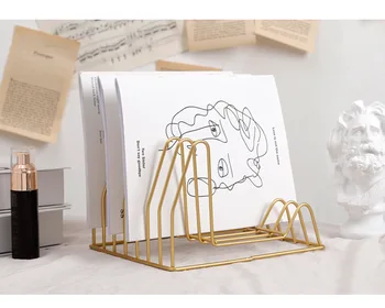 1PC Nordic style Golden Iron Art Grid Storage Rack Book Holder Three Layer Desktop Magazine Shelf Home Organizer Holder JL 246
1PC Nordic style Golden Iron Art Grid Storage Rack Book Holder Three Layer Desktop Magazine Shelf Home Organizer Holder JL 246