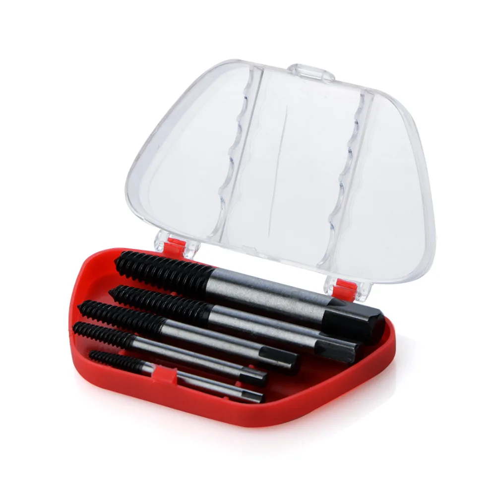 5pcs Broken Damaged Bolt Remover HSS Double Side Screw Extractor Center Drill Bits Guide Set Removal Speed Easy Out Set
5pcs Broken Damaged Bolt Remover HSS Double Side Screw Extractor Center Drill Bits Guide Set Removal Speed Easy Out Set
