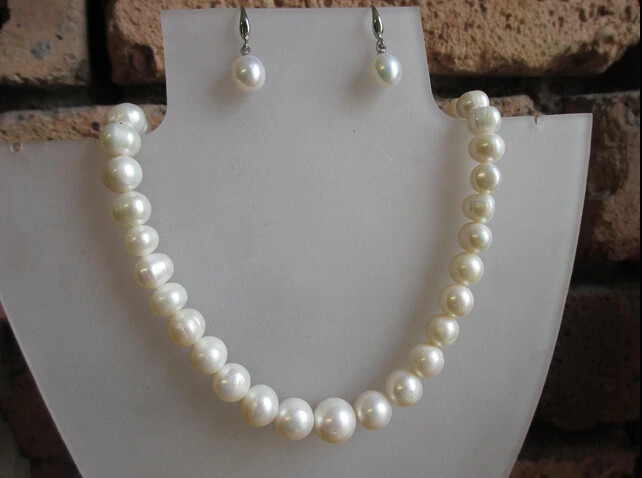 

Details about Real Freshwater Cream Pearls 925 Silver Wedding Bridal Necklace Earrings Set shipping free