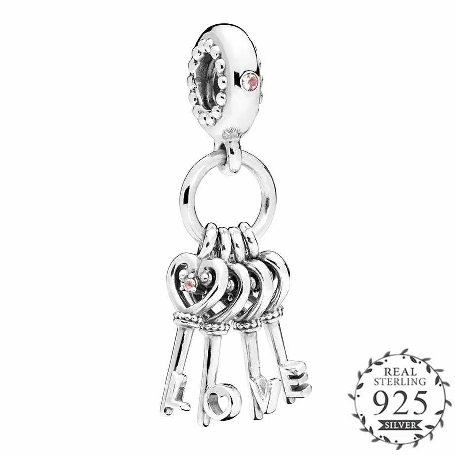 PANDULASO Original Silver 925 Keys of Love Dangle Charm Fit Pandora Bracelet Crystal Lovely Crystal Necklace Pendant DIY Jewelry
PANDULASO Original Silver 925 Keys of Love Dangle Charm Fit Pandora Bracelet Crystal Lovely Crystal Necklace Pendant DIY Jewelry