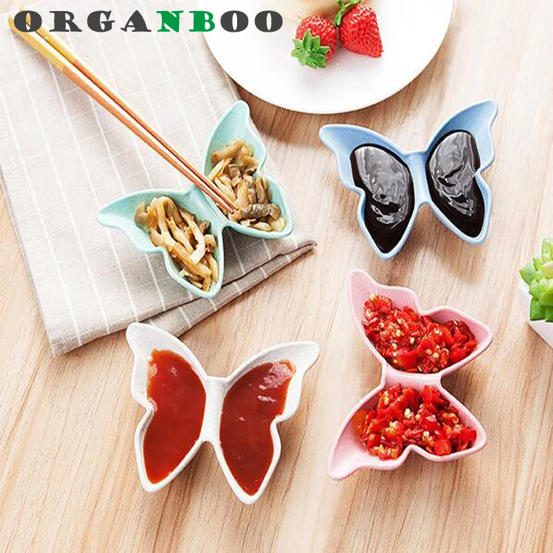 1PC Creative butterfly shape wheat straw seasoning dish Japanese sauce vinegar seasoning pickle snack small dinner plates
1PC Creative butterfly shape wheat straw seasoning dish Japanese sauce vinegar seasoning pickle snack small dinner plates