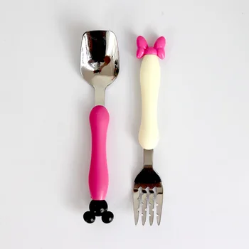 Stainless Steel Kids Spoon Fork Set 2pcs Cartoon Minnie Children Baby Feeding Spoon Cutlery Baby Flatware Training Spork Set
Stainless Steel Kids Spoon Fork Set 2pcs Cartoon Minnie Children Baby Feeding Spoon Cutlery Baby Flatware Training Spork Set