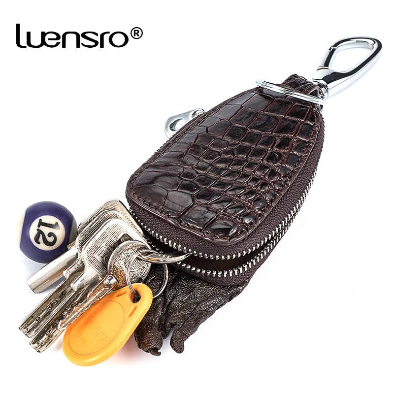 LUENSRO Key Wallet Real Leather 100% Crocodile Natural Skin Car Key Holder Business Portable Alligator Key Bag Crocodile Paw
LUENSRO Key Wallet Real Leather 100% Crocodile Natural Skin Car Key Holder Business Portable Alligator Key Bag Crocodile Paw