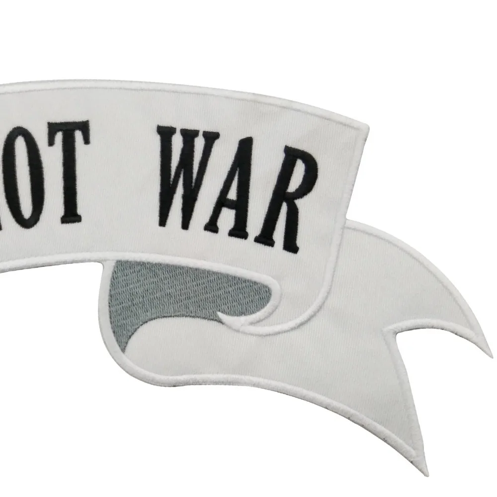 G0409-1 (2) make love not war rocker patches