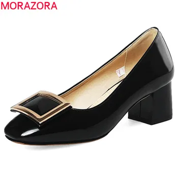 MORAZORA new arrival spring summer high heels round toe with metal decoration square heel shallow slip on pumps women shoes
MORAZORA new arrival spring summer high heels round toe with metal decoration square heel shallow slip on pumps women shoes