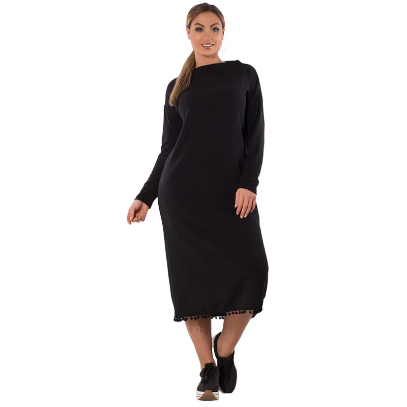 Winter plus size women Dress Loose Casul Tassel Dress Big size long dress Maxi 2018 Spring black women 5xl 6xl vestidos
Winter plus size women Dress Loose Casul Tassel Dress Big size long dress Maxi 2018 Spring black women 5xl 6xl vestidos