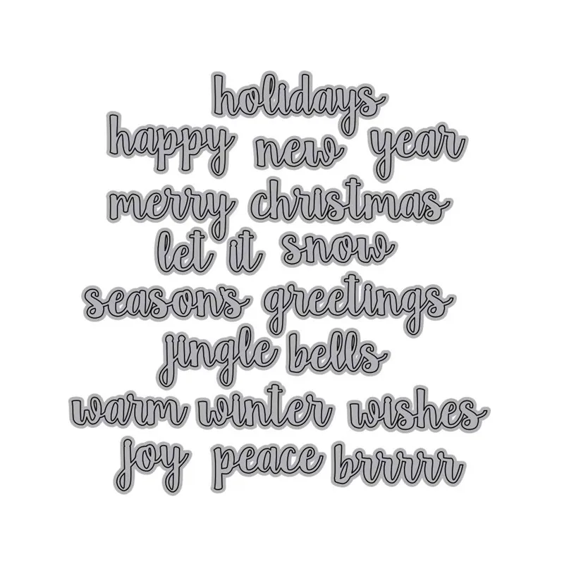 DiyArts Words Dies Christmas Wish Thank You Happy Birthday Metal Cutting Dies New for Craft Scrapbooking Album Embossing Die
DiyArts Words Dies Christmas Wish Thank You Happy Birthday Metal Cutting Dies New for Craft Scrapbooking Album Embossing Die