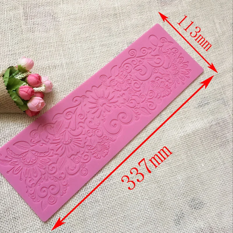 Lace silicone mold Lace fondant cake decorating tool Mousse trimming tools Chocolate embossing mold Lace silicone mold Lace fondant cake decorating tool Mousse trimming tools Chocolate embossing mold