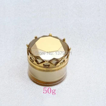 High Quality 50g Acrylic Cream Jar,Gold Sample Tins,50cc Crown Shape Empty Cosmetic Packing Container
High Quality 50g Acrylic Cream Jar,Gold Sample Tins,50cc Crown Shape Empty Cosmetic Packing Container