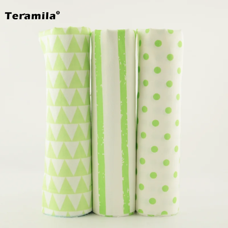 100% Cotton Fabric Green and White Color Stripes/dots/geometric Design Home Decoration Teramila 40x50cm Doll Children Bibs Cloth
100% Cotton Fabric Green and White Color Stripes/dots/geometric Design Home Decoration Teramila 40x50cm Doll Children Bibs Cloth