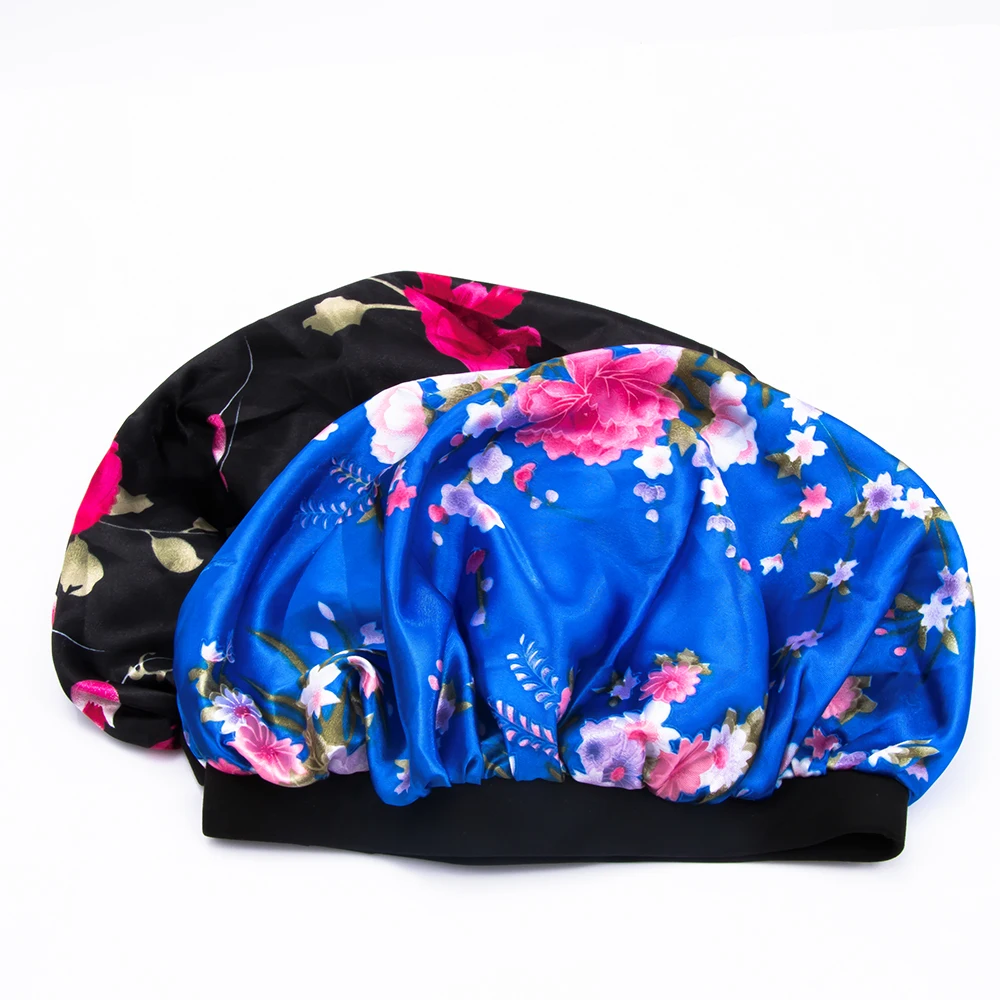 1pc Waterproof Shower Cap Fashion Women Wide Band Satin Bonnet Cap Comfortable Night Sleep Hat Ladies Turban Bathroom Products
1pc Waterproof Shower Cap Fashion Women Wide Band Satin Bonnet Cap Comfortable Night Sleep Hat Ladies Turban Bathroom Products