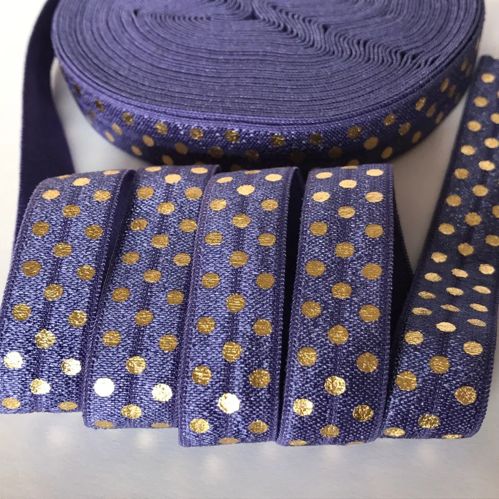 5Yards 5/8 Navy Fold Over Elastic Gold Dots printed Headband elastic, satin elastic, wholesale FOE elastic
5Yards 5/8 Navy Fold Over Elastic Gold Dots printed Headband elastic, satin elastic, wholesale FOE elastic