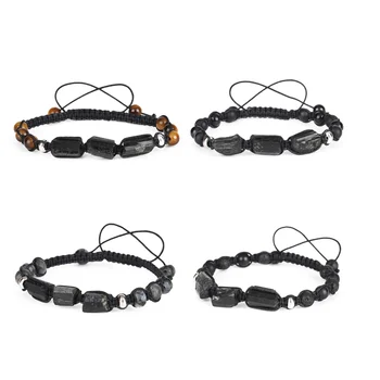 Natural Rough Black Tourmaline Healing Stone Bead Matte Onyx Lava Hematite Unisex Adjusted Macrame Energy Bracelet Dropshipping
Natural Rough Black Tourmaline Healing Stone Bead Matte Onyx Lava Hematite Unisex Adjusted Macrame Energy Bracelet Dropshipping
