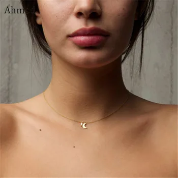 Ahmed Simple Imitation pearls & Moon Pendant Necklace For Women New Bijoux Maxi Gold Chain Collier Fashion Jewelry
Ahmed Simple Imitation pearls & Moon Pendant Necklace For Women New Bijoux Maxi Gold Chain Collier Fashion Jewelry