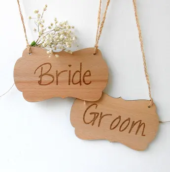 Wedding Chair Hangers Signs - Wooden BRIDE & GROOM Signs - Wooden Engraved Rustic Signs - Wedding Reception, Photo Props 
Wedding Chair Hangers Signs - Wooden BRIDE & GROOM Signs - Wooden Engraved Rustic Signs - Wedding Reception, Photo Props