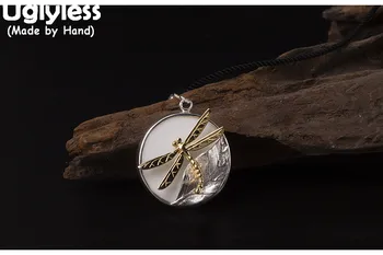 Uglyless Real S925 Sterling Silver White Ceramic Round Pendant for Women Handmade Dragonfly Necklaces Ethnic Engrave Leaf Bijoux
Uglyless Real S925 Sterling Silver White Ceramic Round Pendant for Women Handmade Dragonfly Necklaces Ethnic Engrave Leaf Bijoux